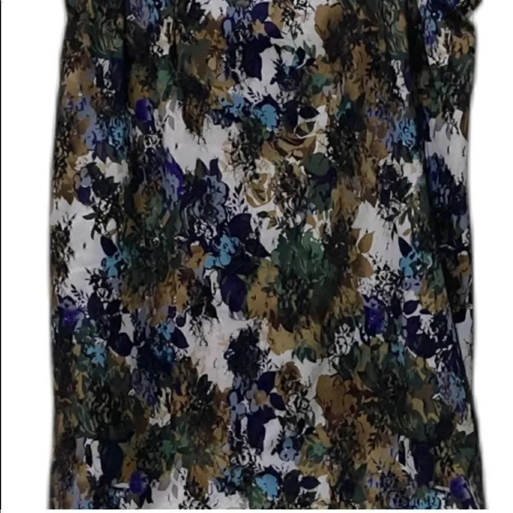 BEAUTIFUL A Line Floral Skirt with Lace overlay